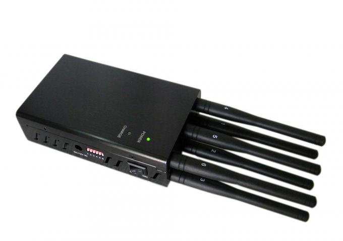 6 Antennas 3G/WiFi/GPSL1 Jammer RF Signal Blocker Portable and Handheld Jammer