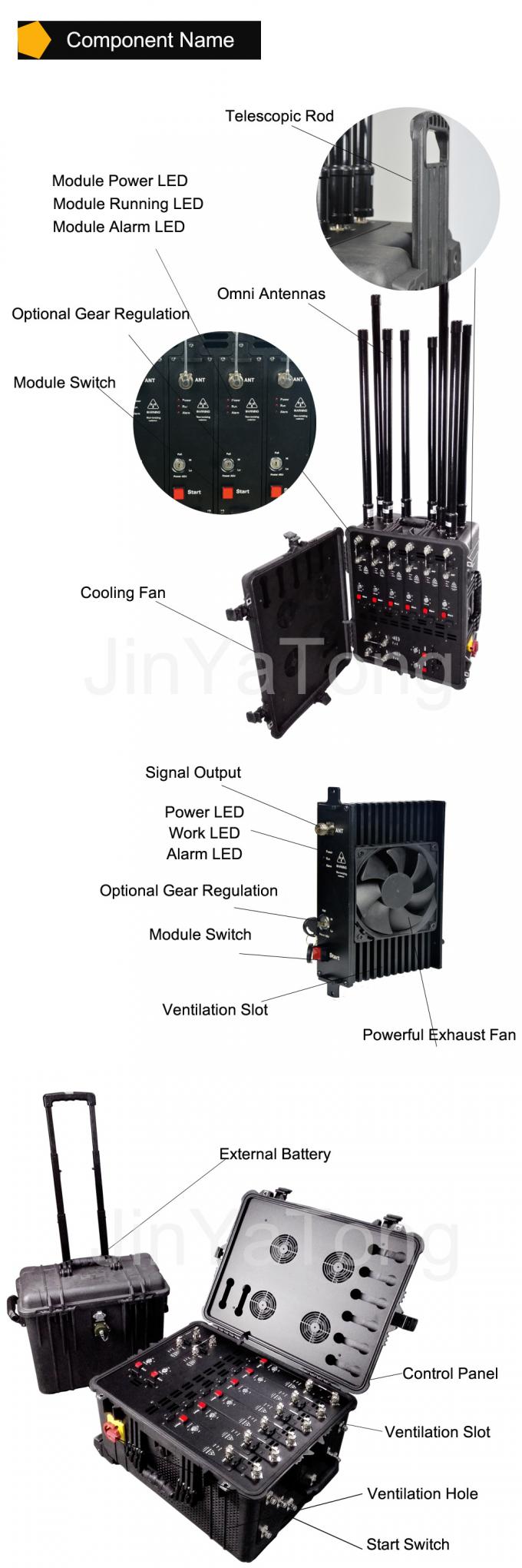 Portable 8 bands IED Bomb Jammer( Professional)