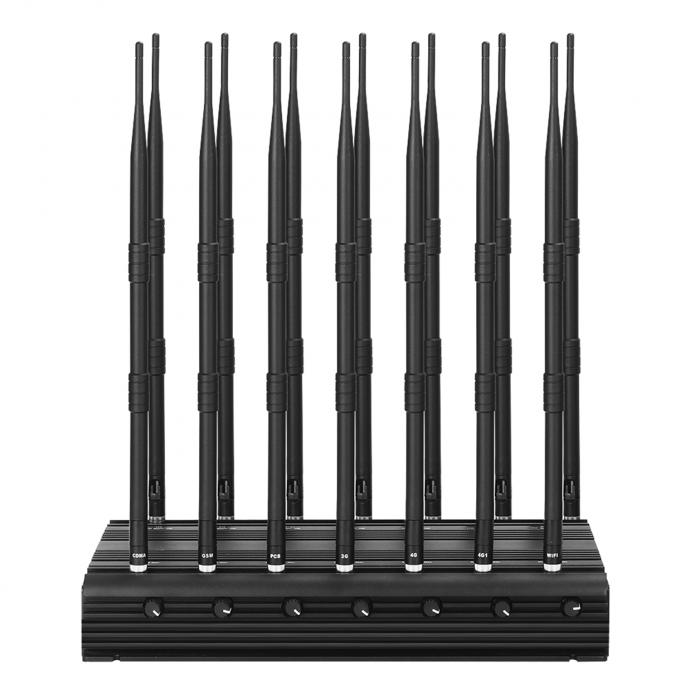 Multifunction 35W desktop 14 antenna mobile phone signal jammer