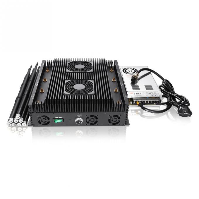 New powerful 8 antennas jammer block 2G, 3G, 4G, WIFI, GPSL1,Lojack,adjustable 68W output power cover range up to 80m