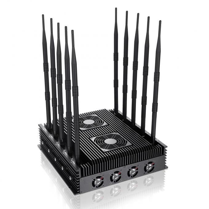 New powerful 10 antennas jammer block 2G, 3G, 4G, WIFI, 5.8GGPSL1 ,Lojack,75W output power cover range up to 80m