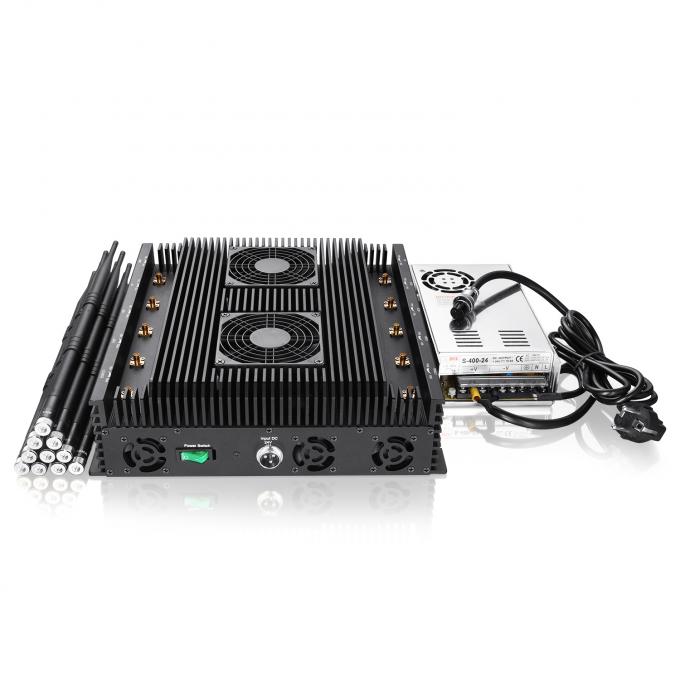 New powerful 10 antennas jammer block 2G, 3G, 4G, WIFI, 5.8GGPSL1 ,Lojack,75W output power cover range up to 80m