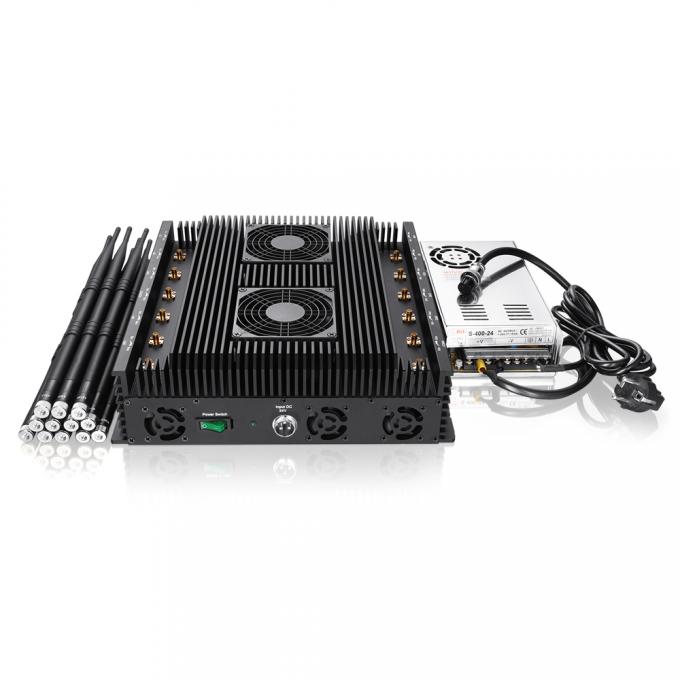 New powerful 12 antennas jammer block 2G3G4G5GGPSL1GPSL2-L5,GPSL3-L4 ,WIF,ILojack,98W output power cover range up to 80m