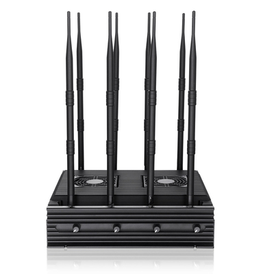 New powerful 8 antennas jammer block 2G, 3G, 4G,5G signals. adjustable 72W output power cover range up to 80m