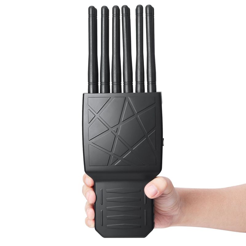 Portable 12 Antennas Full Bands All in One  2G.3G.4G.5G Cell Phone Signal Jammer GPS 2.4GWIFI.5.2G WIFI.5.8G WIFI Signal