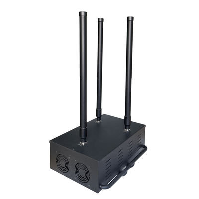150W high power 3 antennas signal jammer blocks Drone/UAV signals, with a coverage range of up to 100 meters.