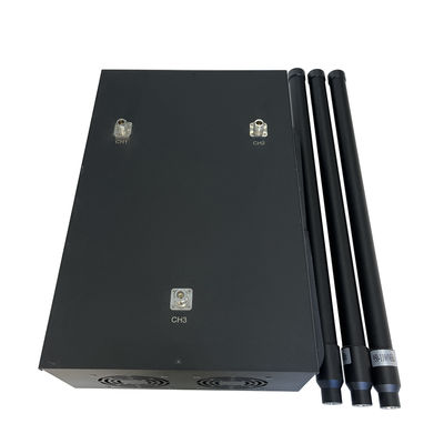 150W high power 3 antennas signal jammer blocks Drone/UAV signals, with a coverage range of up to 100 meters.