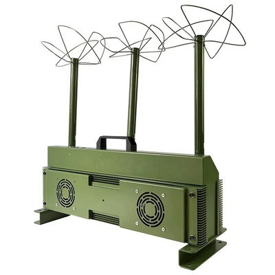 3 antennas 150W  triangular leaf antenna design powerful signal jammer blocks FPV customizable signals, with a coverage range of up to 1500 meters.