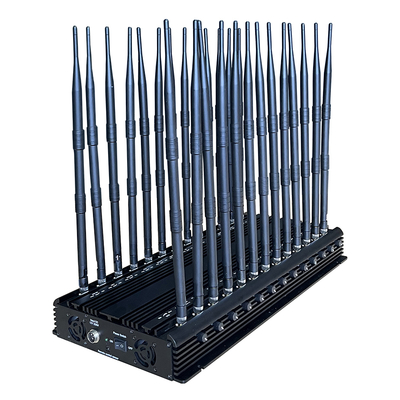 Multifunctional 26 antennas jammer shielding all 2G 3G 4G 5G WIFI GPS RF LOJACK VHF UHF LORA FM Radio Signals with Remote Control