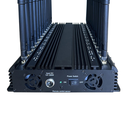 Multifunctional 26 antennas jammer shielding all 2G 3G 4G 5G WIFI GPS RF LOJACK VHF UHF LORA FM Radio Signals with Remote Control