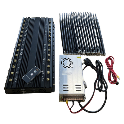 Multifunctional 26 antennas jammer shielding all 2G 3G 4G 5G WIFI GPS RF LOJACK VHF UHF LORA FM Radio Signals with Remote Control