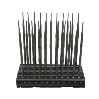 Multifunctional 22 antennas jammer shielding all 2G 3G 4G 5G WIFI GPS RF LOJACK VHF UHF LORA signals with Remote Control