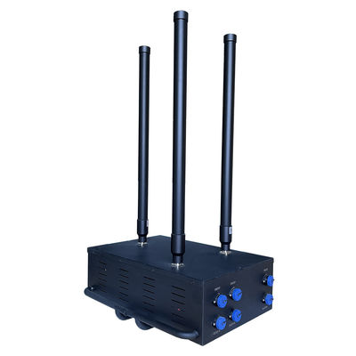 150W high power 3 antennas signal jammer blocks Drone/UAV signals, with a coverage range of up to 1500 meters.